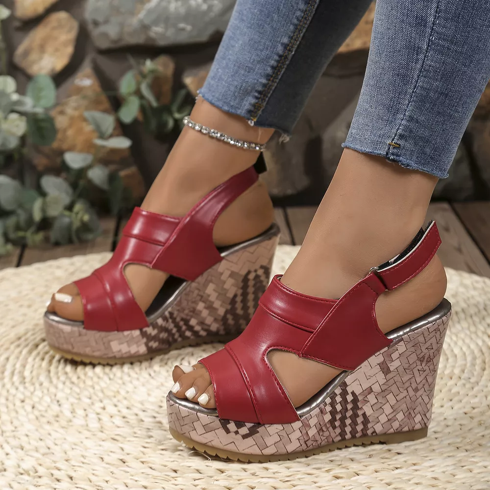 Open Toe Wedge Sandals, image 4