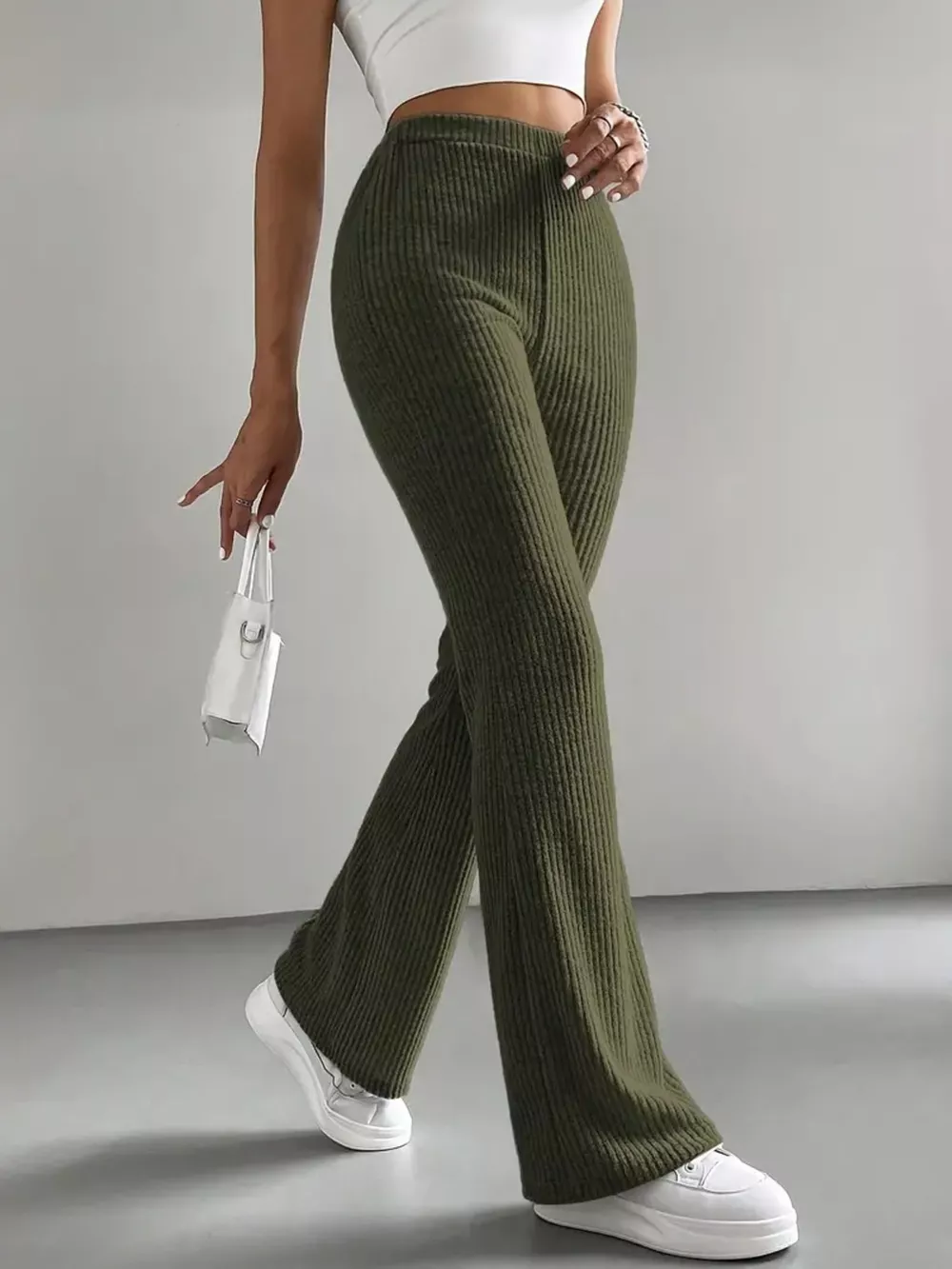 High Waist Flare Pants, image 2