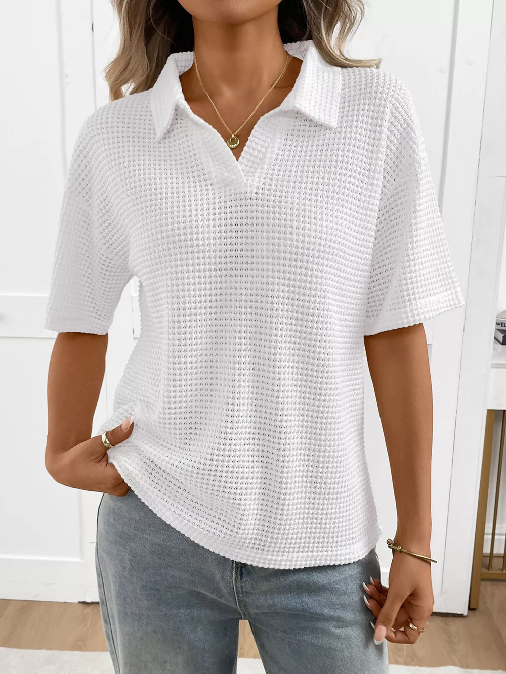 Striped Knit Short Sleeve Top, image 23