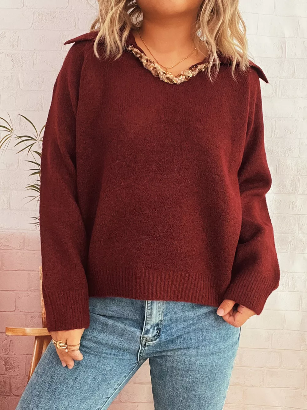 Ribbed Hem Raglan Sleeve Sweater, image 10