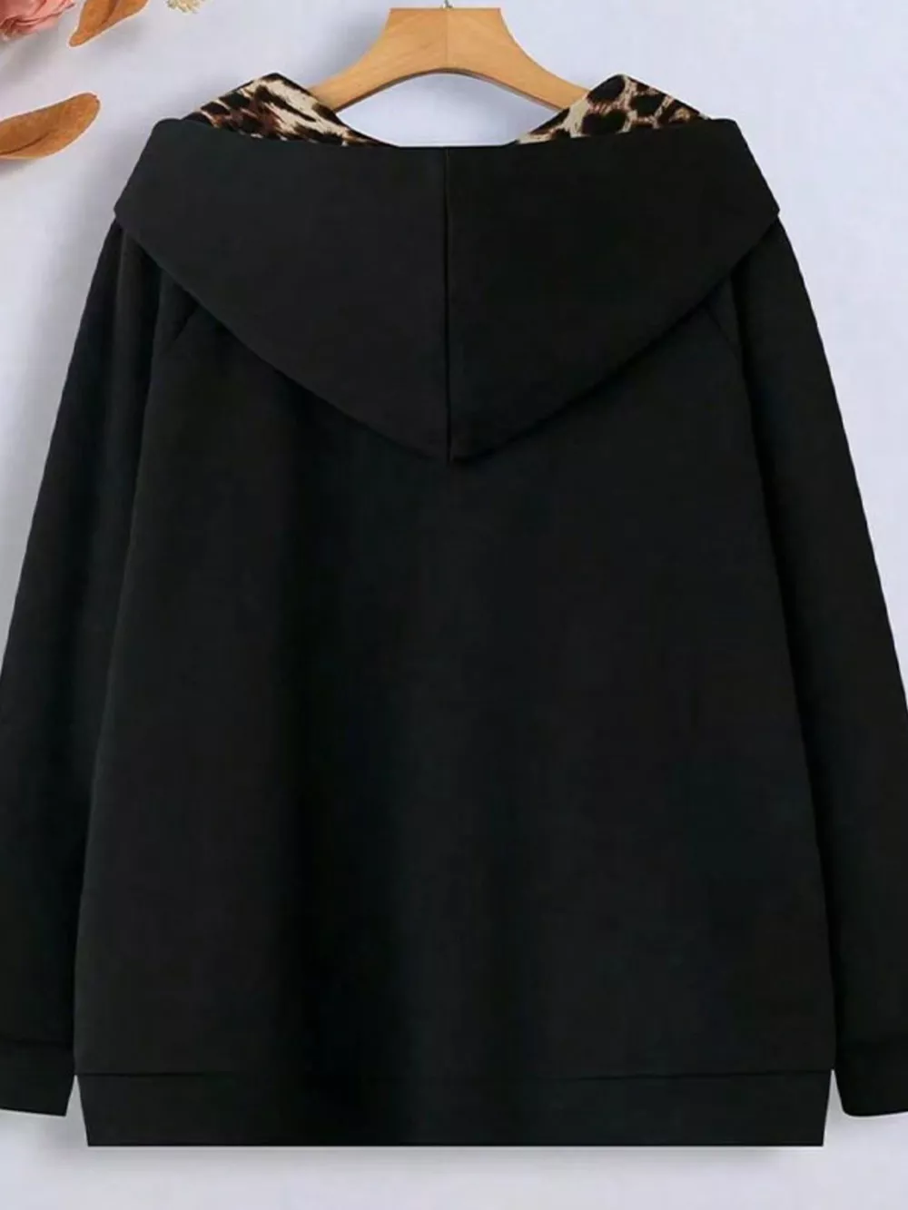 Hooded Leopard Lined Zip-Up Outerwear, image 4