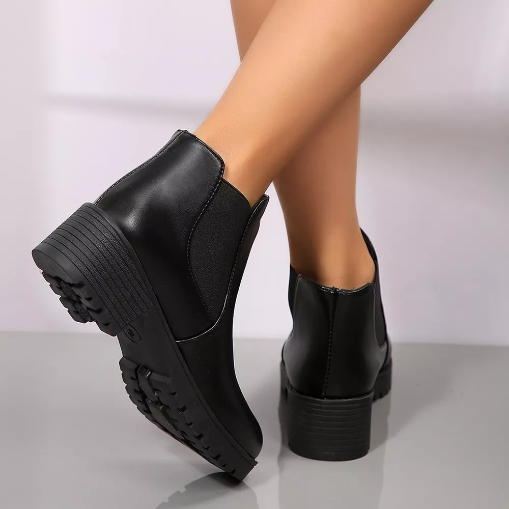 Round Toe Block Heels Boots, image 5