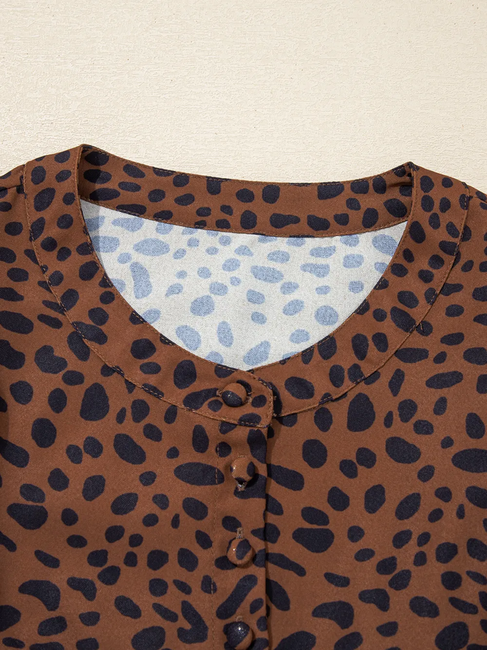 Leopard Print Ruffled Puff Sleeve Blouse, image 7