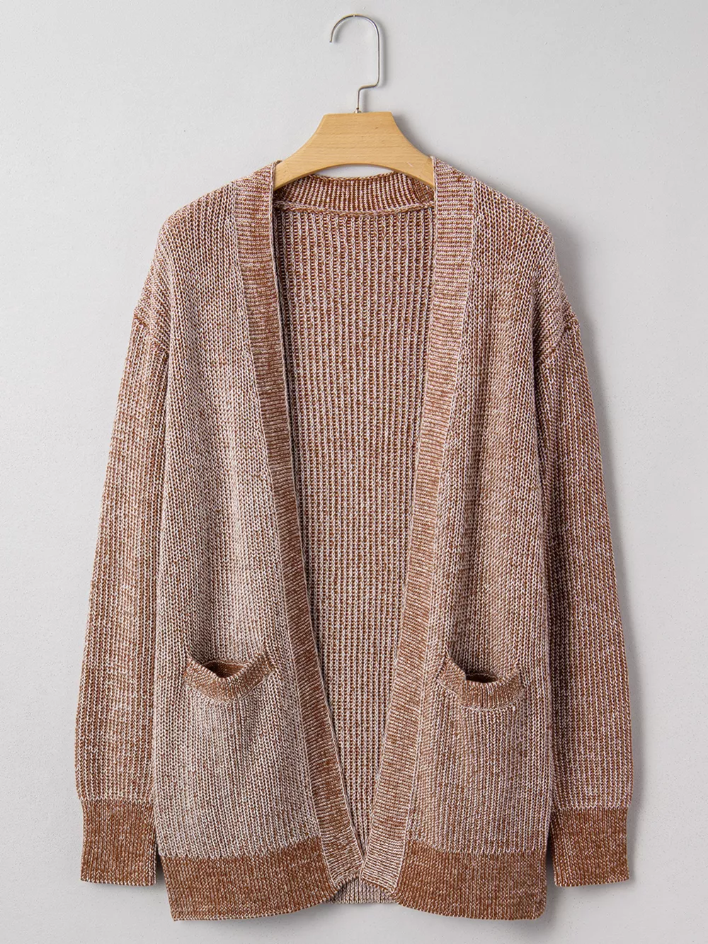 Open Front Dropped Shoulder Cardigan with Pockets, image 10
