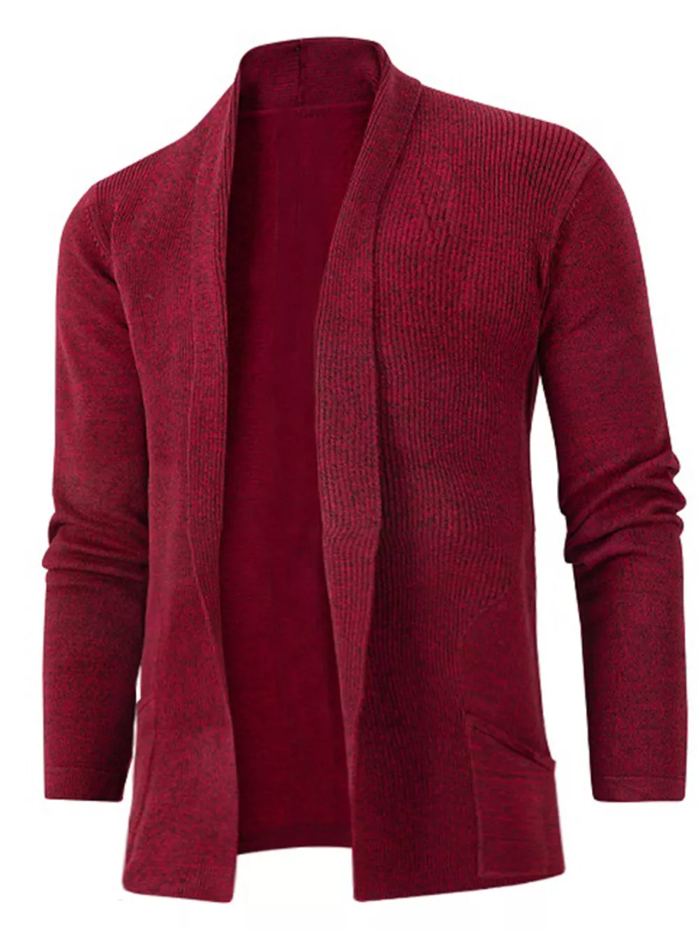 Men's Plus Size Long Sleeve Open Front Cardigan, image 4