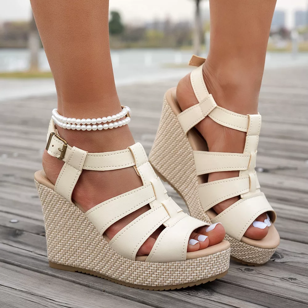 Open Toe Wedge Sandals, image 3