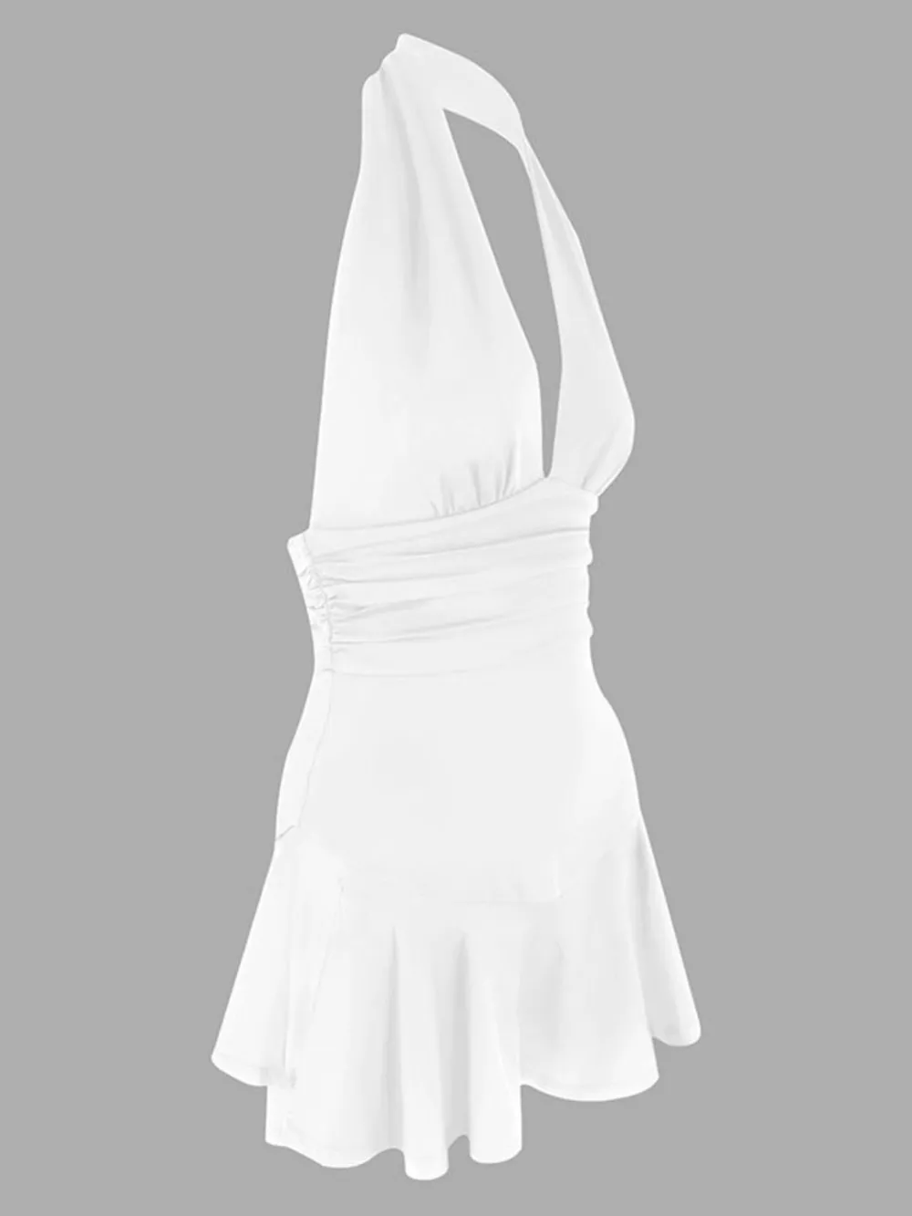 Halter Neck Ruffle Hem Mini Dress, image 24