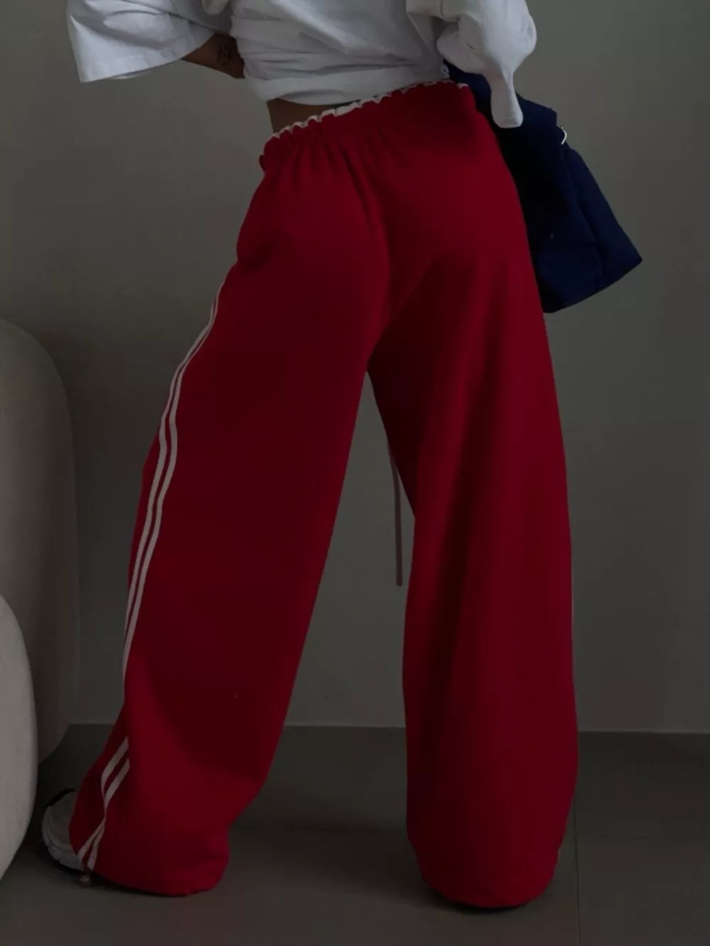 Side Stripes High-Waisted Wide-Leg Sweatpants, image 12