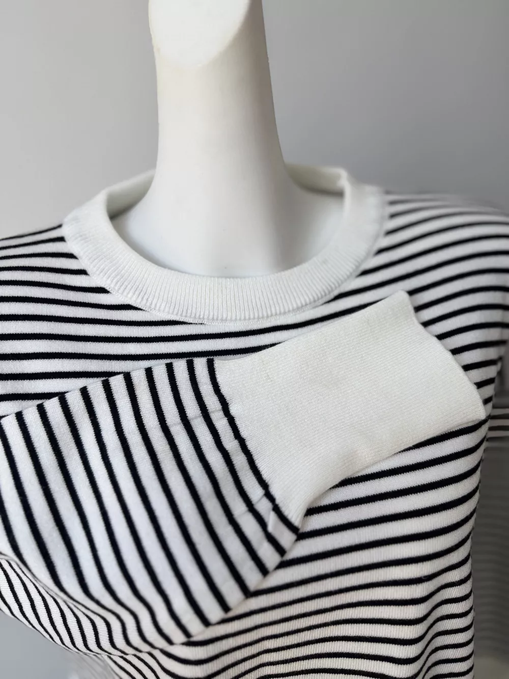 Striped Round Neck Knit Top, image 5