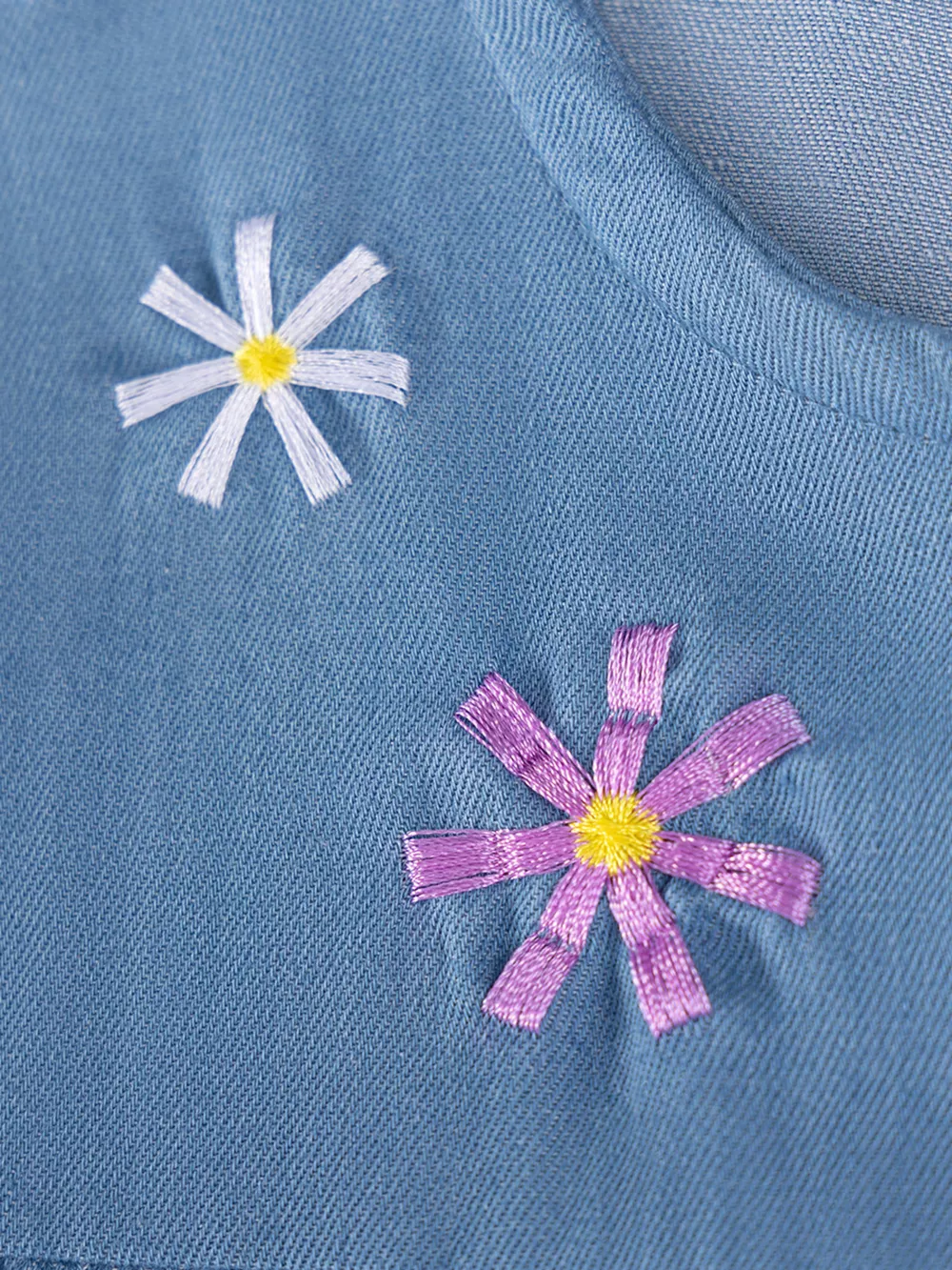 Children's Button Front Ruffle Sleeve· Denim Dress, image 4