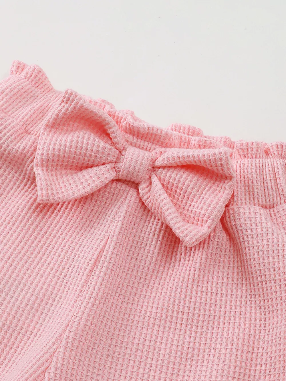 Children's Waffle Knit Tank Top and Bow Shorts Set, image 5