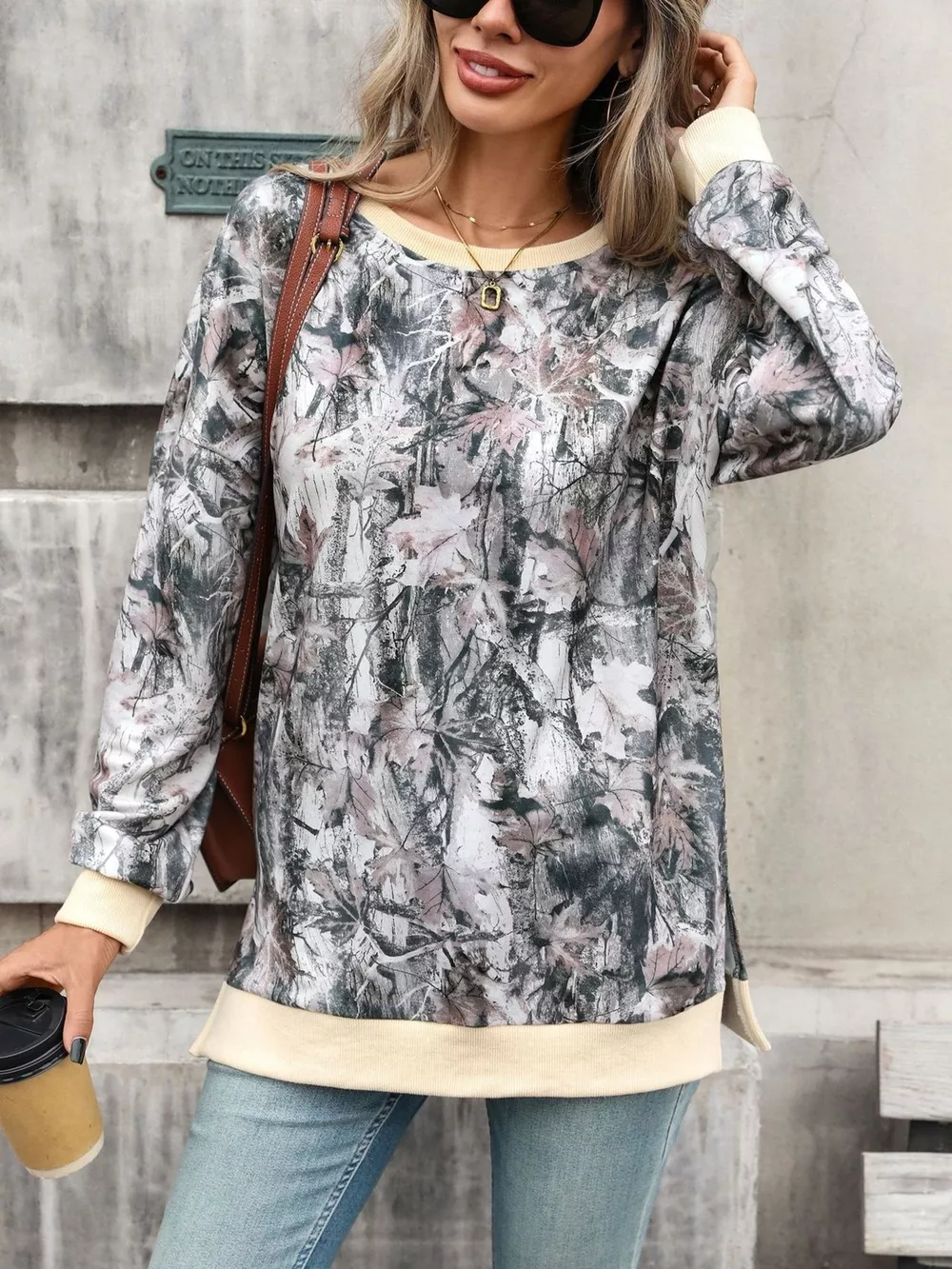 Camouflage Print Crewneck Sweatshirt, image 16