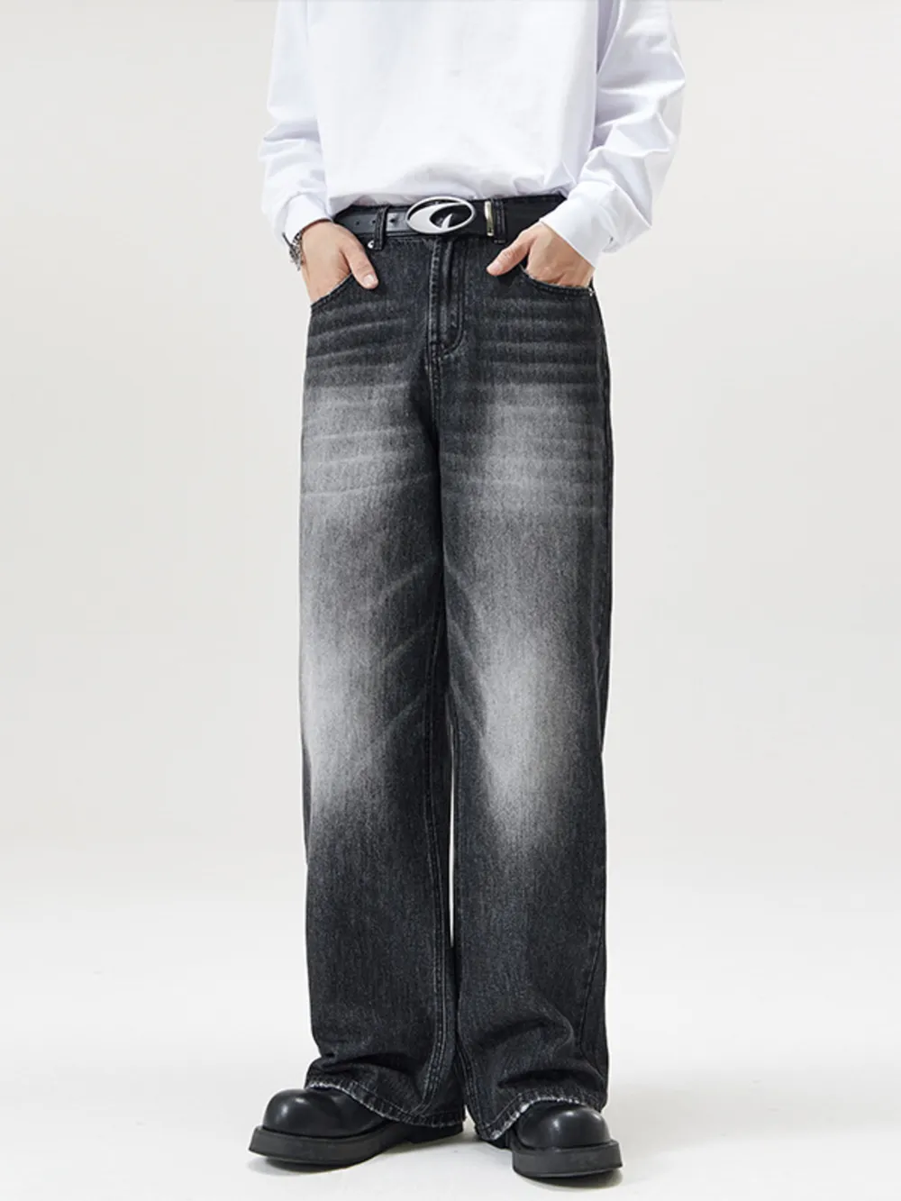 Men's Full Size Wide Leg Jeans Plus Size