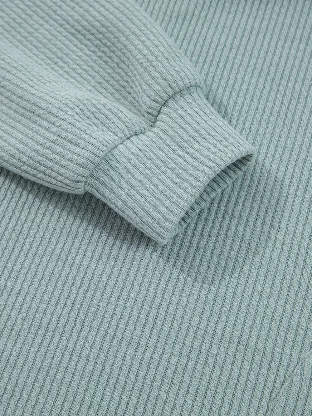 Ribbed Drop Shoulder Knit Hoodie, image 7
