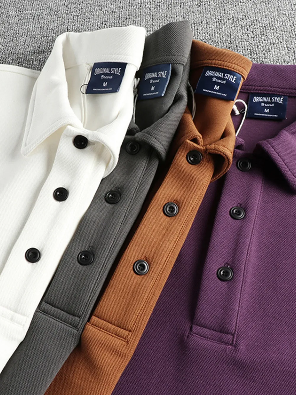 Men's Plus Size Button Detail Short Sleeve Polo, image 10
