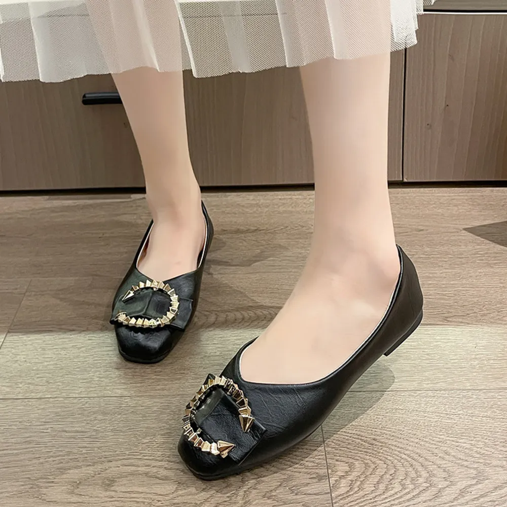 Square Toe Flat Slip-Ons, image 9
