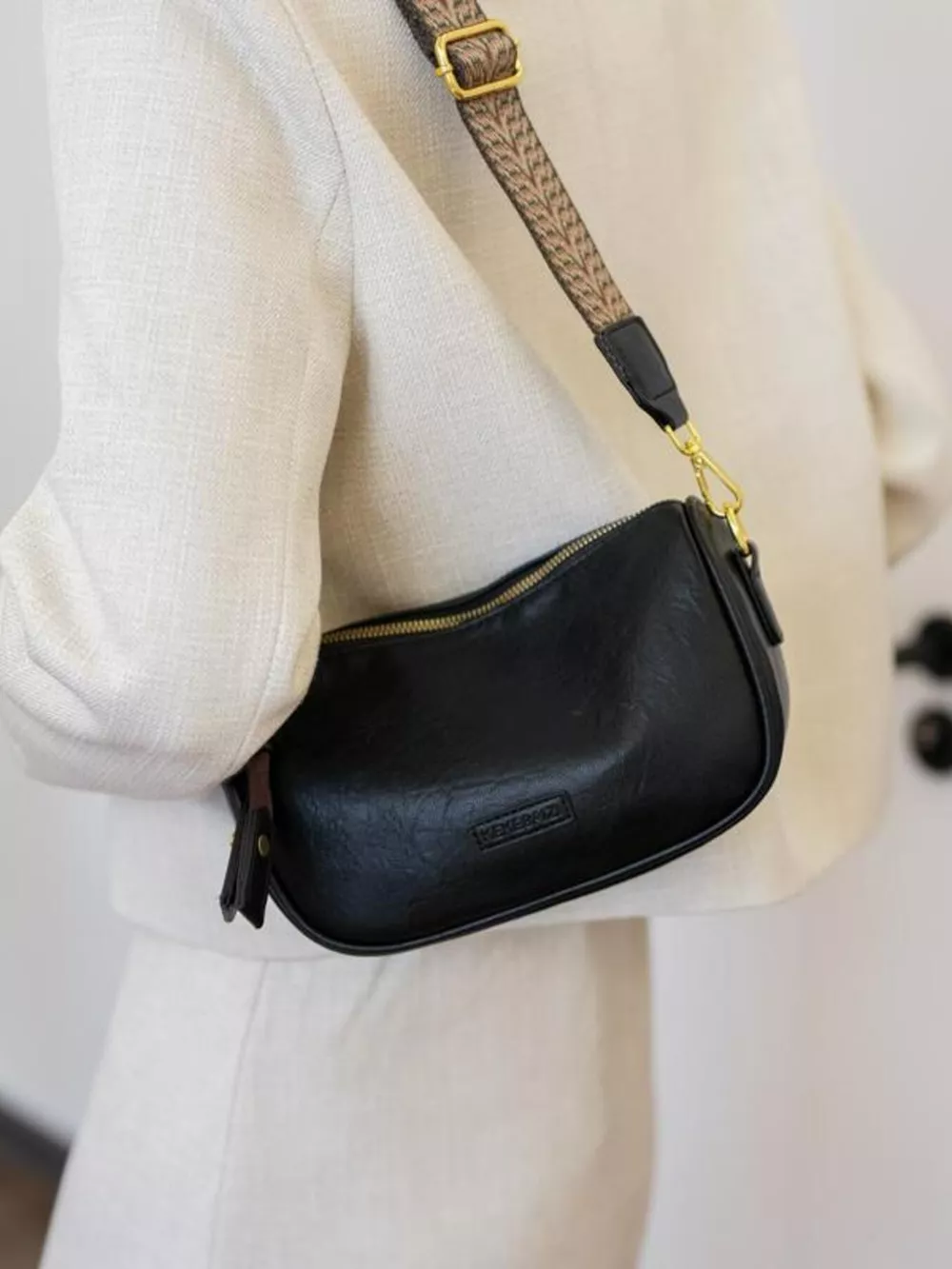 Wide Strap Crossbody Bag, image 4