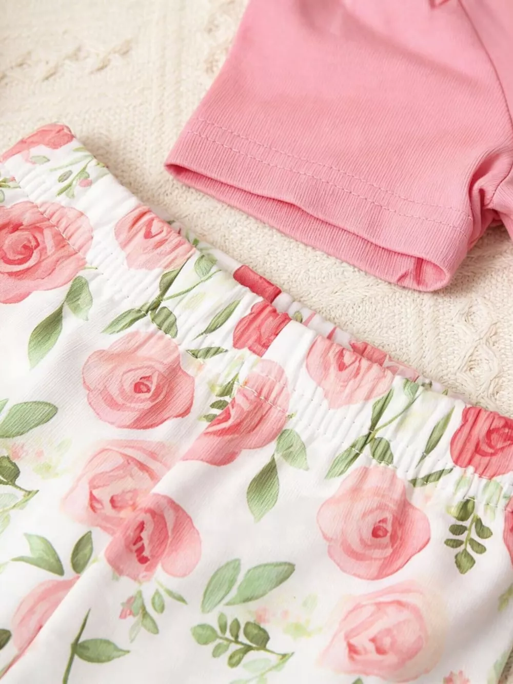 Children's Ruffle Top & Floral Print Pants Set, image 5