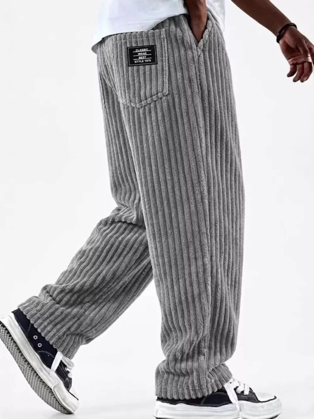 Men's Full Size Casual Corduroy Wide-Leg Pants Plus Size, image 2