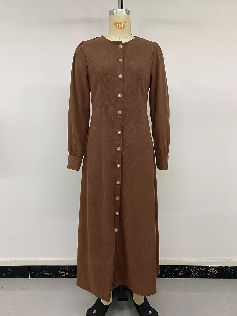 Corduroy Button-Down Maxi Dress, image 11