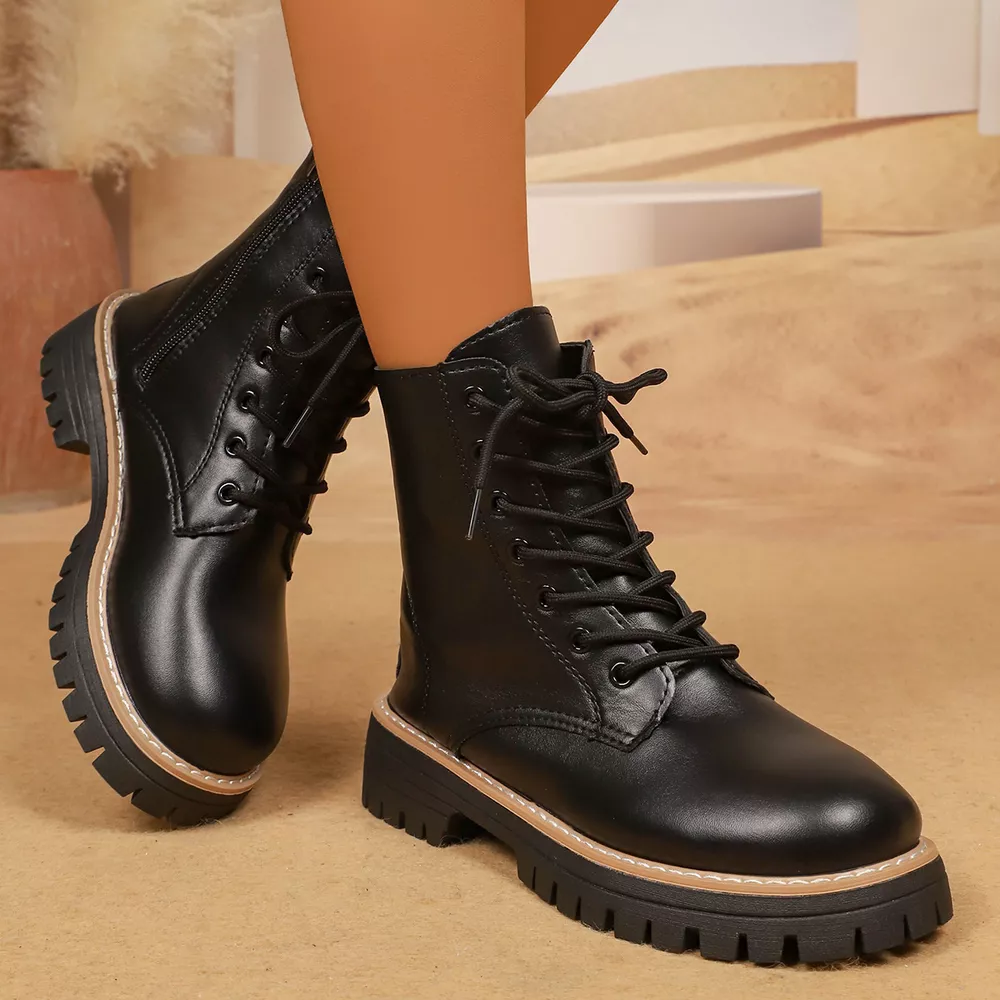 Lace-Up Platform Boots, image 6