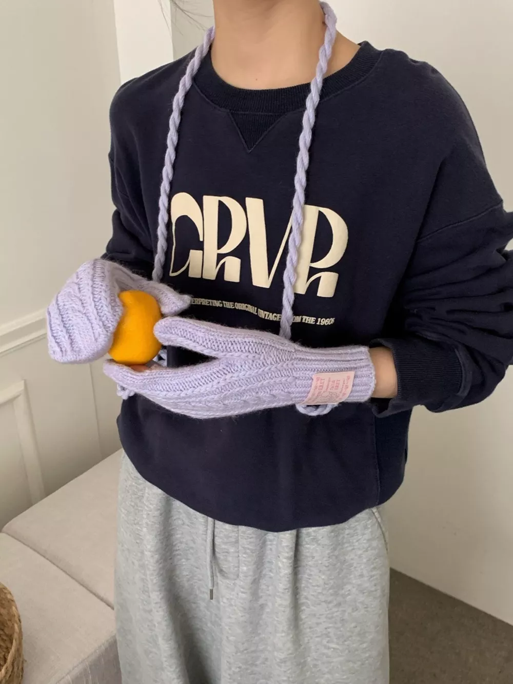 Cable Knit Warm Mittens Gloves