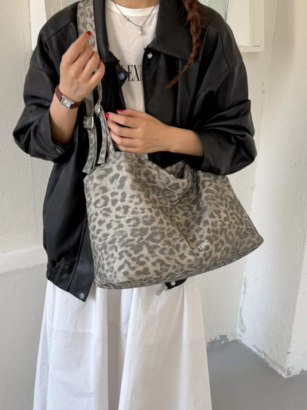 Leopard Print Shoulder Bag, image 2