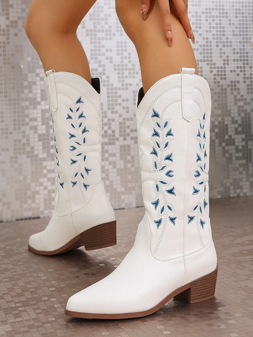 Point Toe Block Heels Boots, image 5