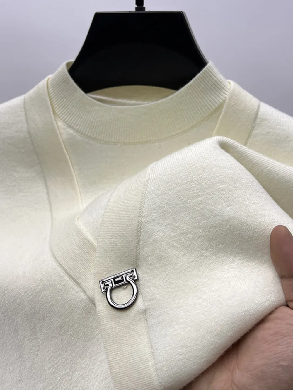 Men's Plus Size Long Sleeve Relaxed Fit Sweater, image 6