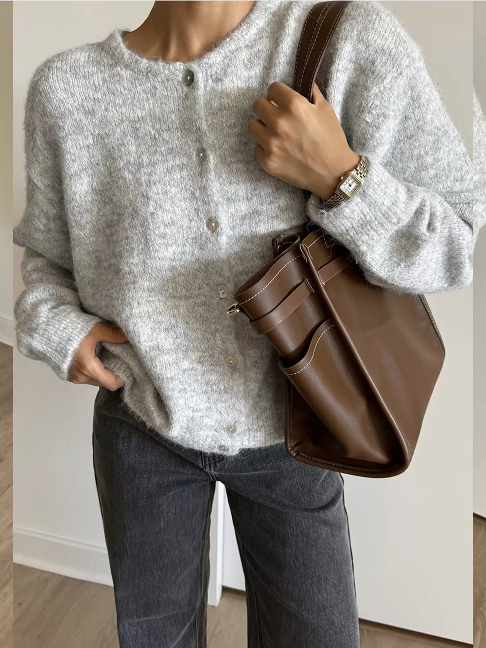 Button Up Long Sleeve Cardigan, image 4