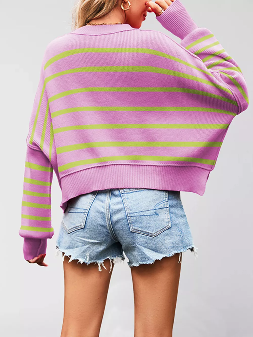 Crew Neck Dropped Shoulder Sweater, image 18