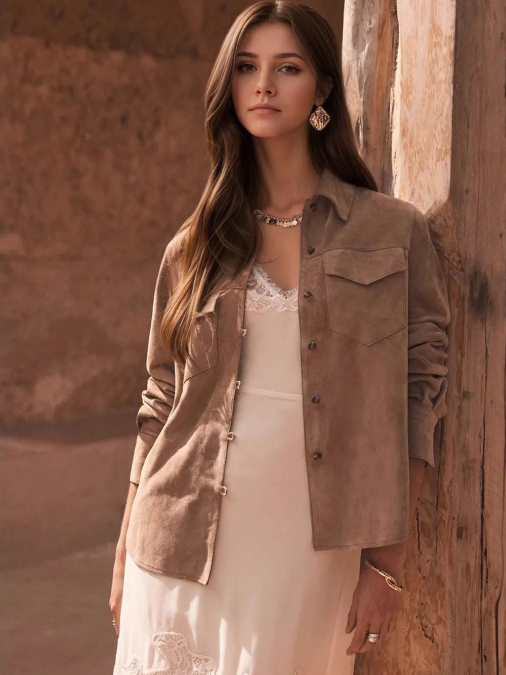 Button Front Long Sleeve Jacket, image 2
