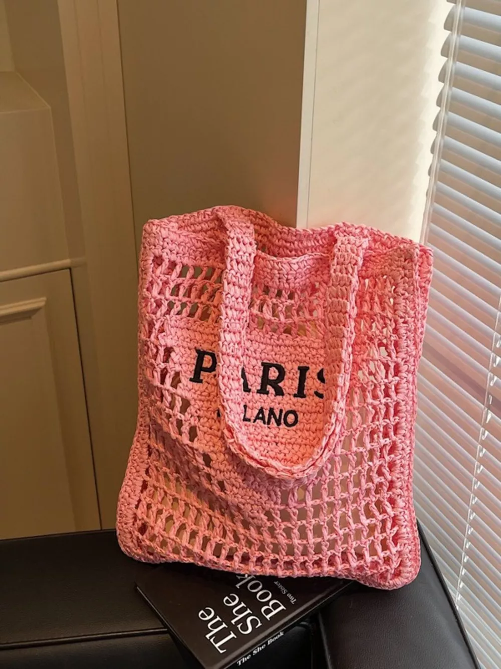 Crochet Knit Shoulder Bag, image 8