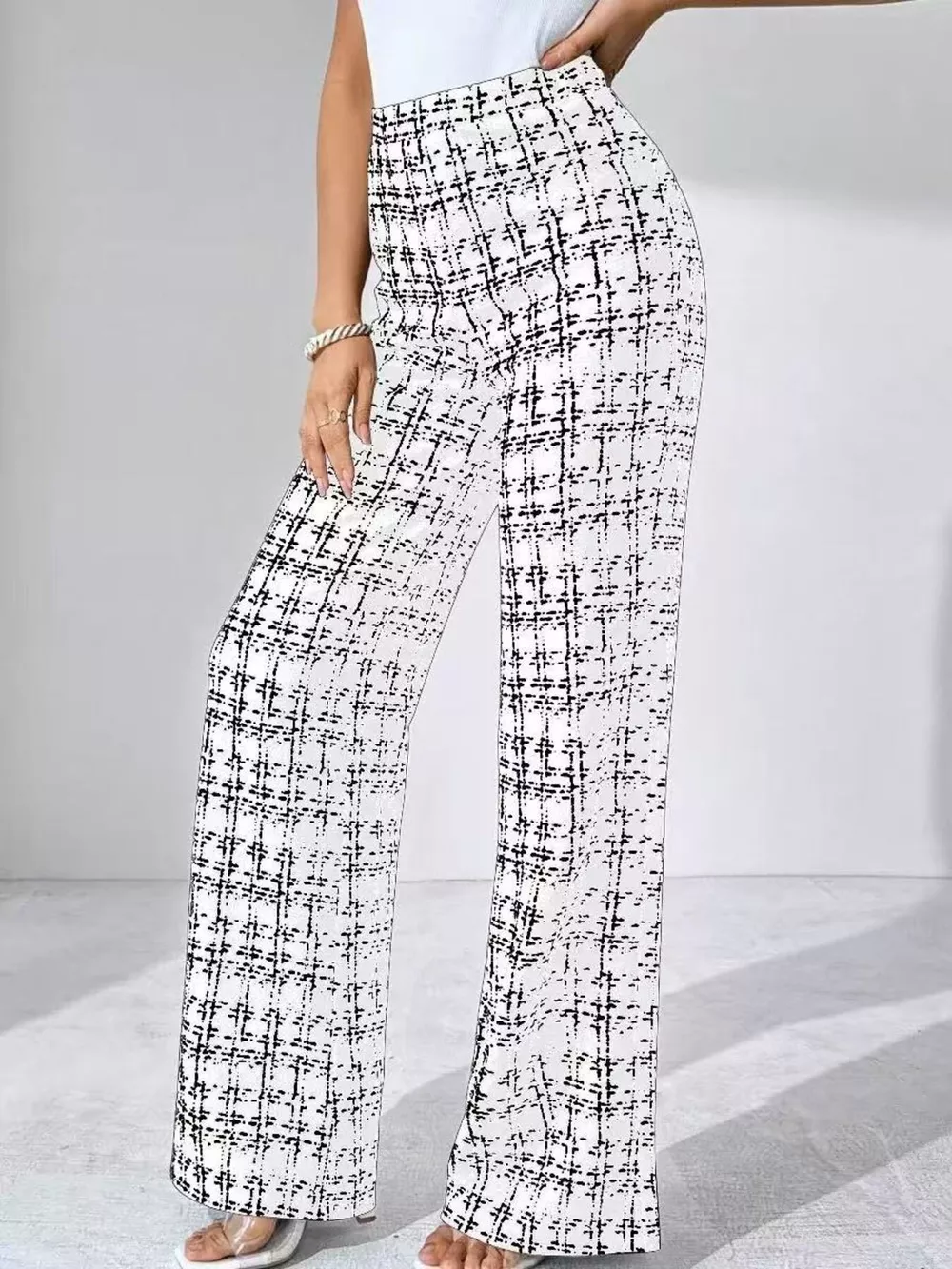 Plaid Wide Leg Pants, image 7