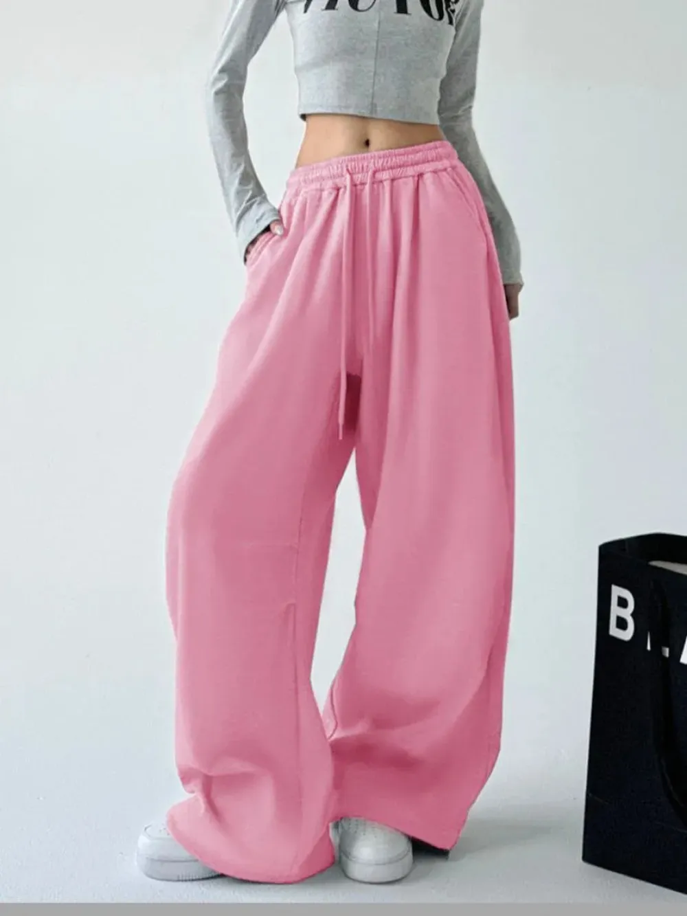 Oversized Wide Leg Drawstring Pants, image 11