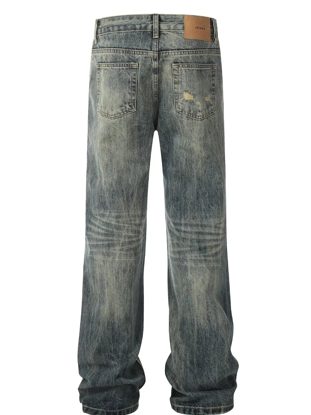 Men's Distressed Loose Fit Jeans, image 2