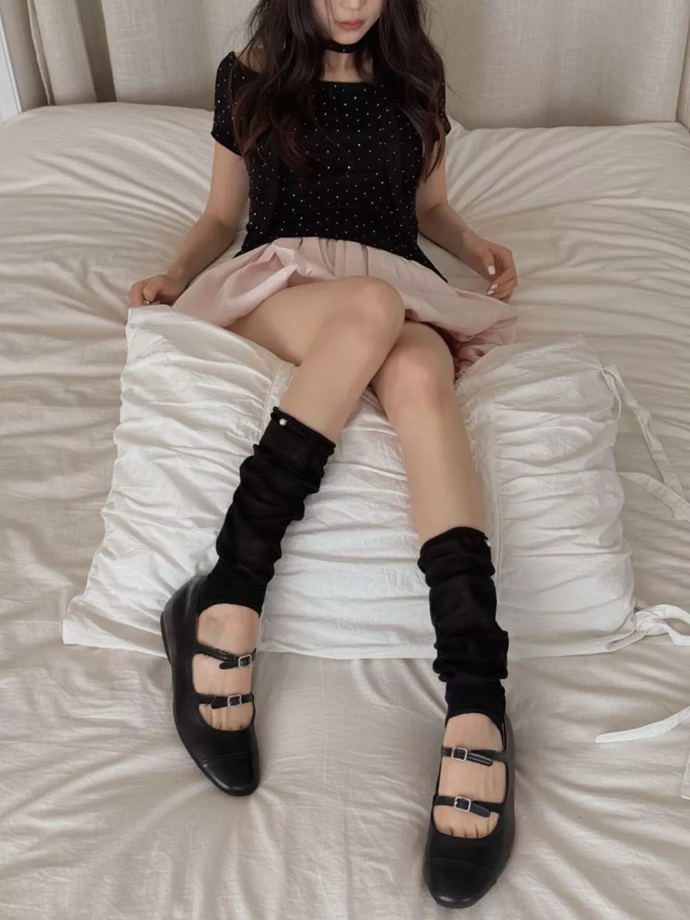 Solid Color Knitted Leg Warmers