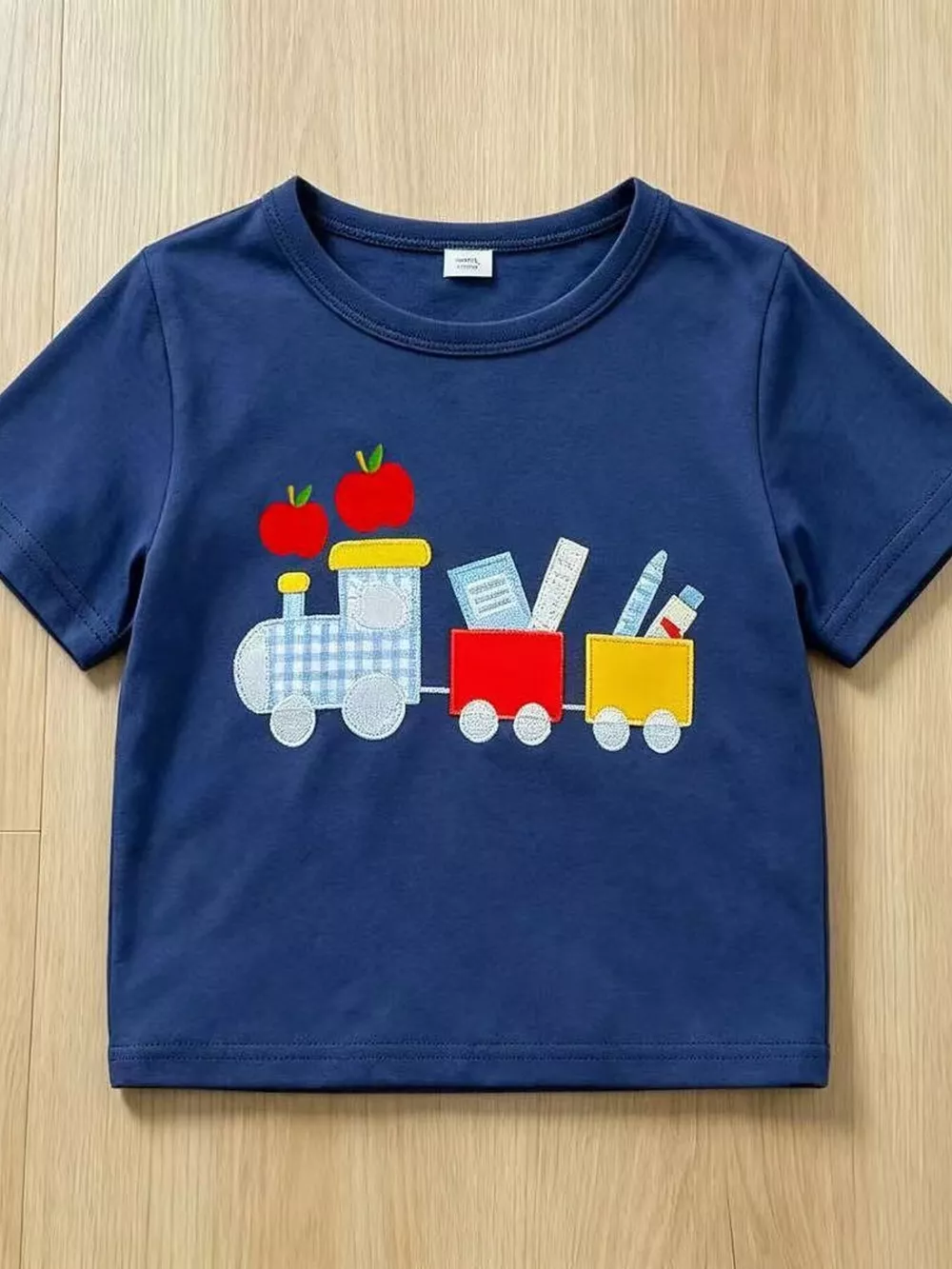 Children's Embroidered Round Neck Tee and Shorts Set, image 3