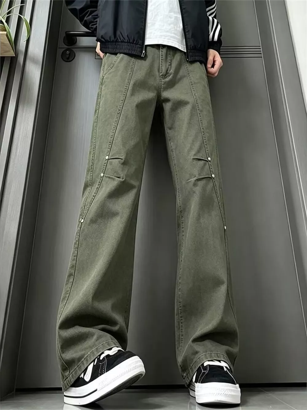 Men's Full Size Vintage Wide-Leg Jeans Plus Size