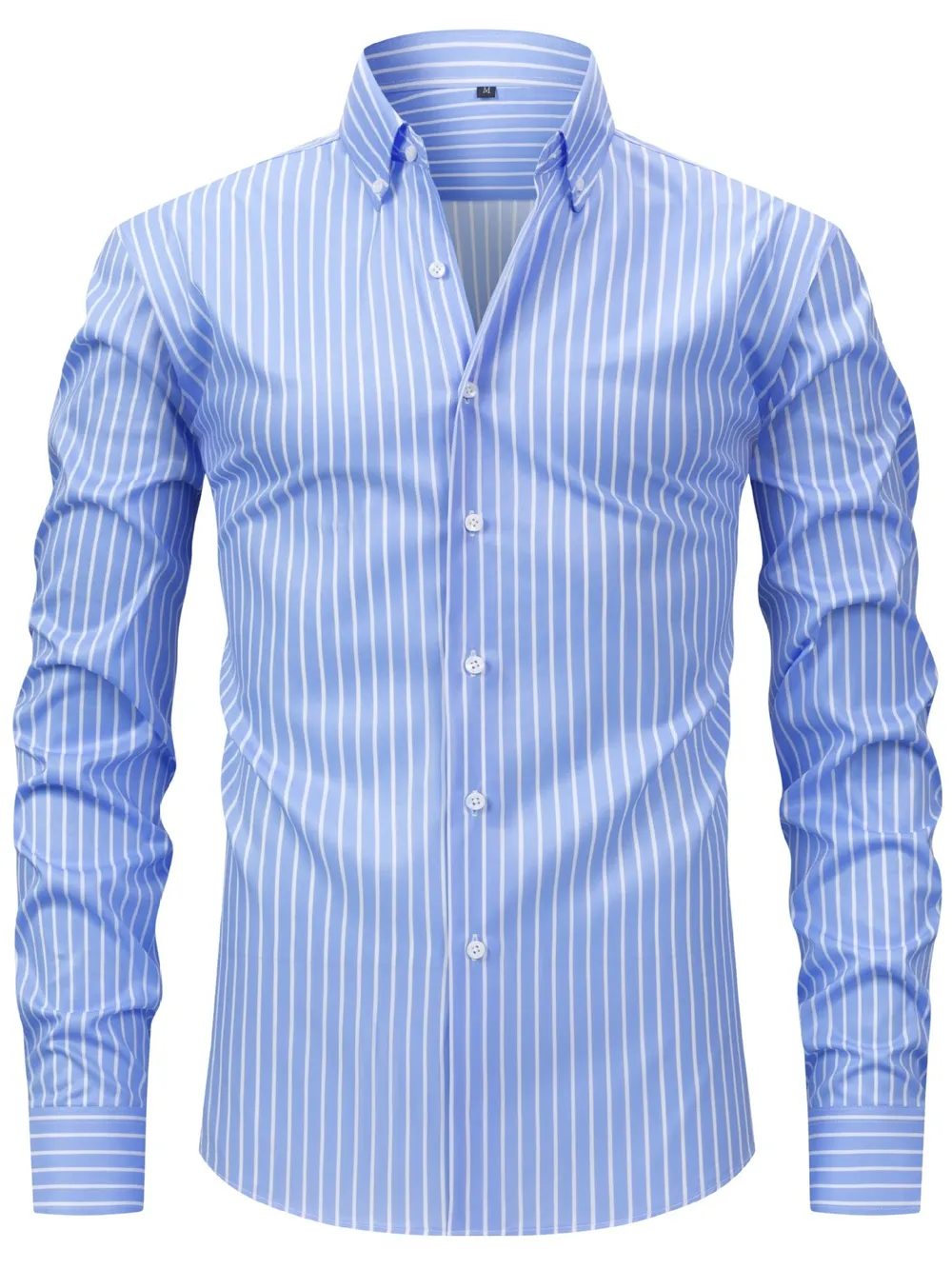 Men's Full Size Striped Button-Down Shirt Plus Size, image 3