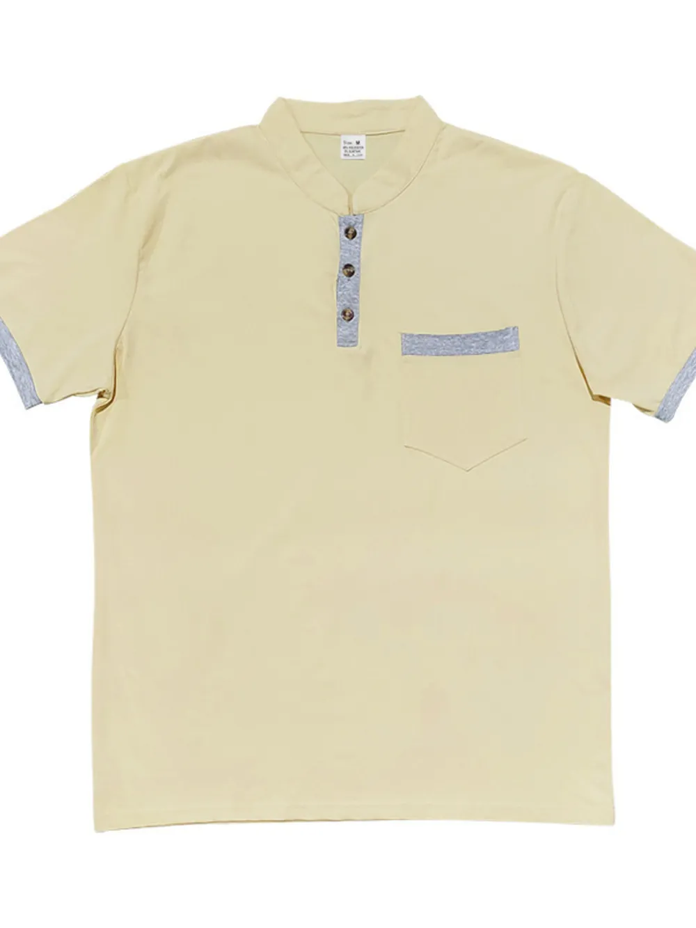 Men's Full Size Button Detail Short Sleeve Top Plus Size, image 9