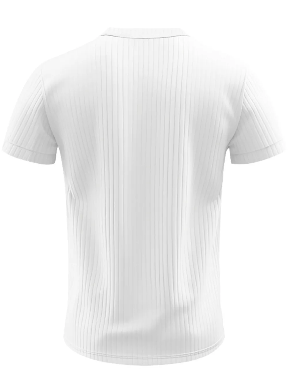 Men's Full Size Ribbed Button-Down Casual T-Shirt Plus Size, image 6