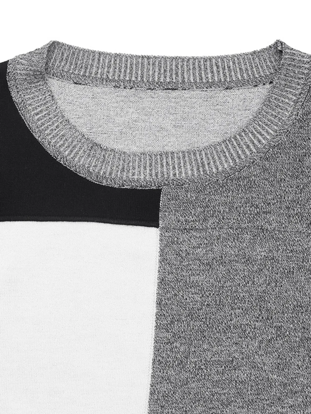 Color Block Knit Long Sleeve Sweater, image 6