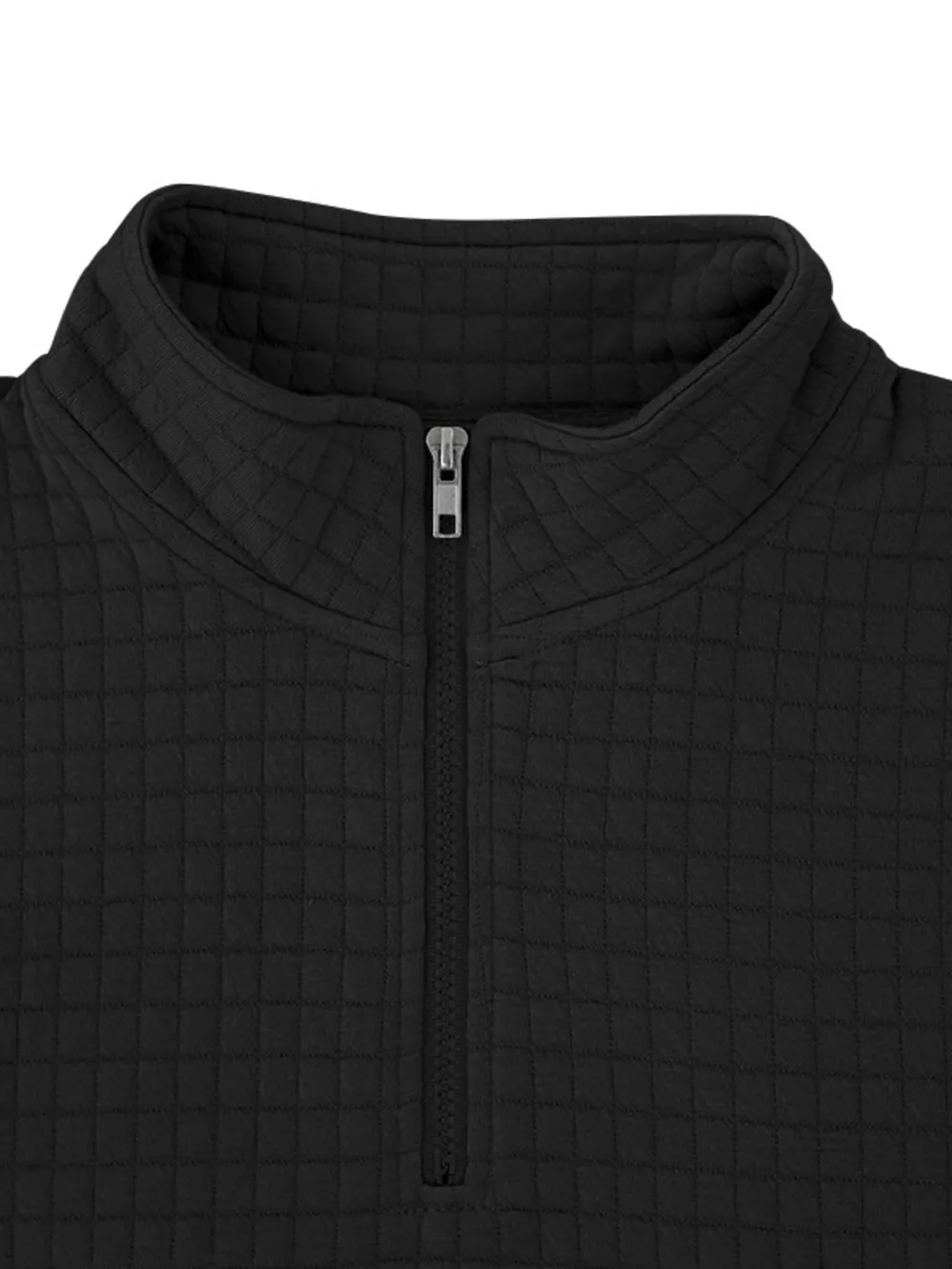 Men's Full Size Textured Short Sleeve Zipper Polo Plus Size, image 8