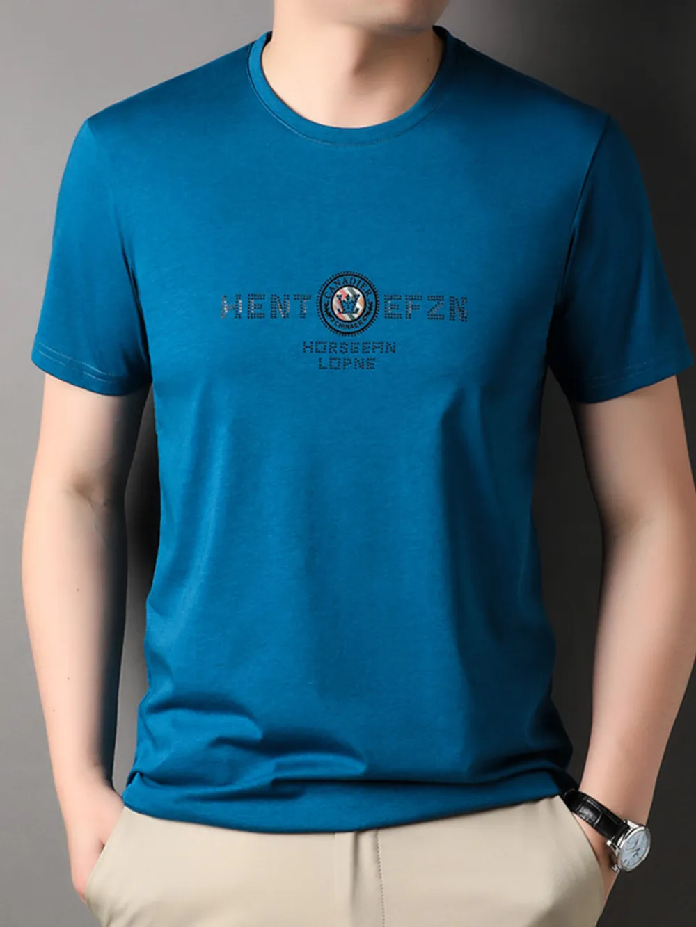 Men's Plus Size Classic Short Sleeve T-Shirt, image 4