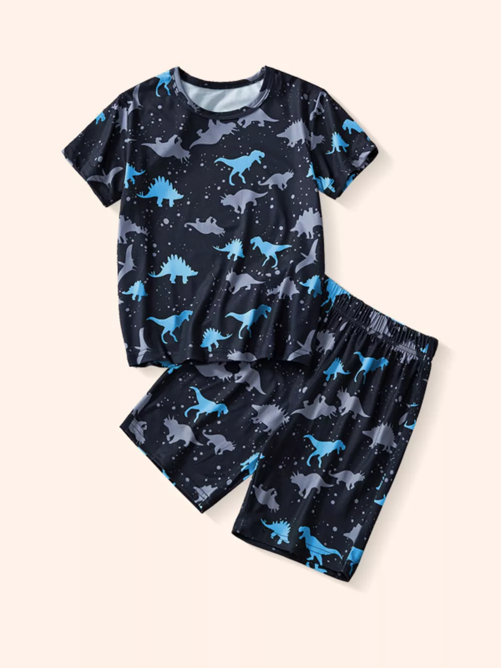 Children's Dinosaur Print Tee & Shorts Set