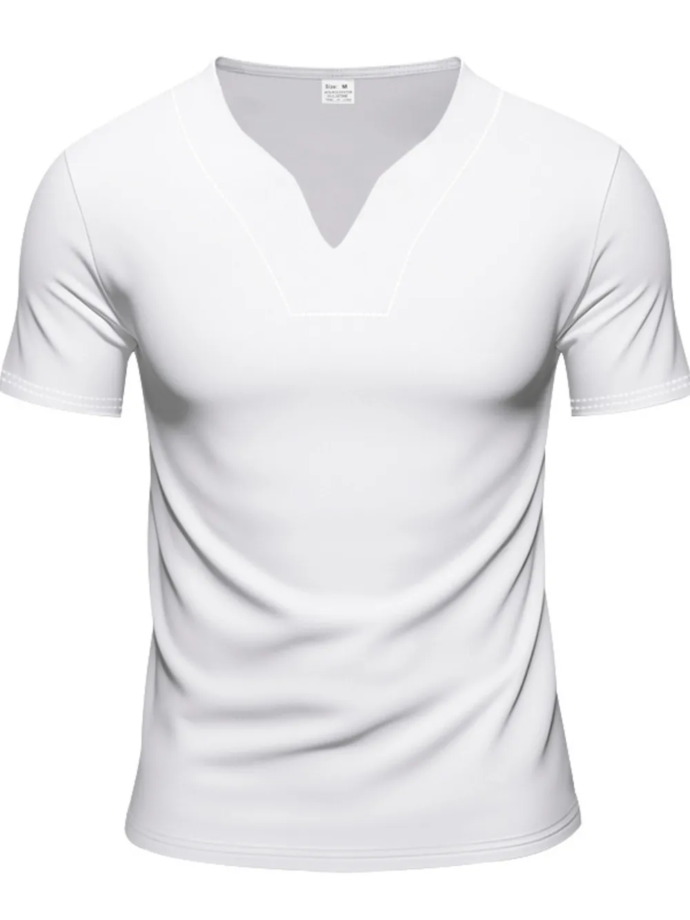 Men's Full Size Notched Short Sleeve T-Shirt Plus Size, image 12