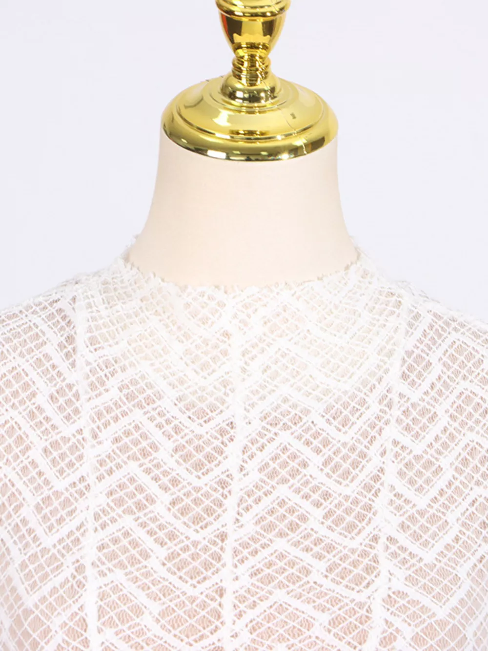 Lace Mock Neck Long Sleeve Maxi Dress, image 16