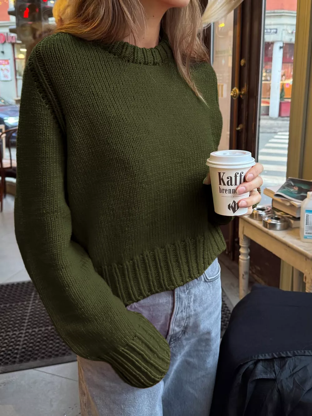Ribbed Round Neck Sweater, image 6