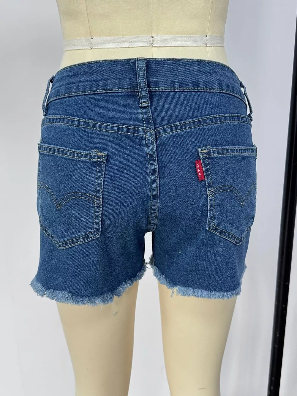 Raw Hem Denim Shorts, image 8